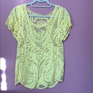 Yellow Lace Top